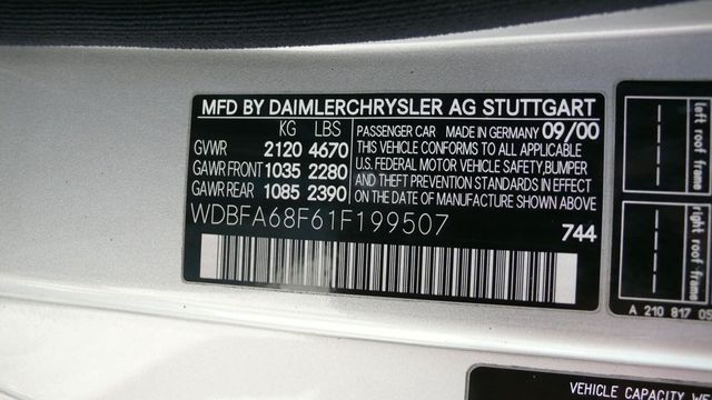 2001 Mercedes-Benz SL-Class SL500 2dr Roadster 5.0L - 19265244 - 72