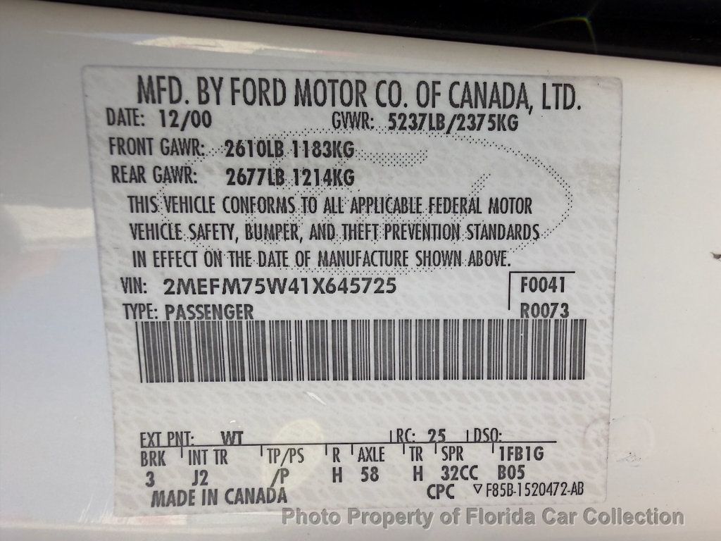 2001 Mercury Grand Marquis LS Premium Sedan Florida Edition - 22937893 - 27