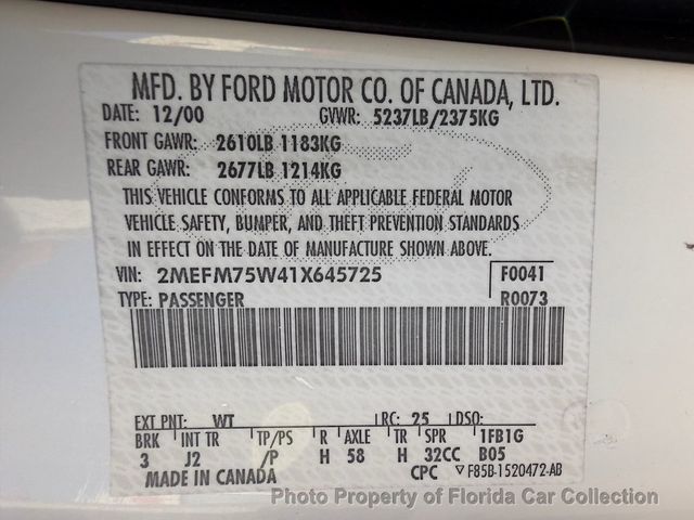 2001 Mercury Grand Marquis LS Premium Sedan Florida Edition - 22937893 - 27