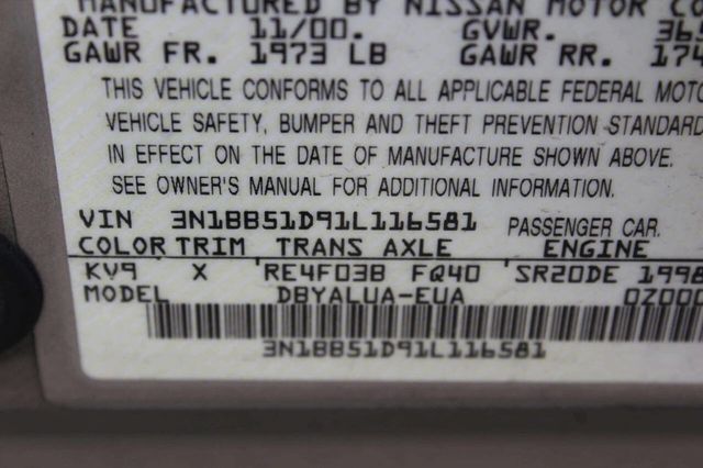 2001 Nissan Sentra 4dr Sedan SE Automatic - 23023434 - 8