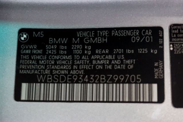 2002 BMW 5 Series *M5* *6-Speed Manual* *Only 53k Miles* *All Original* - 23016530 - 17