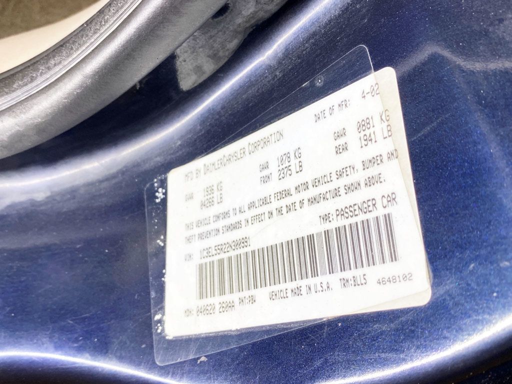 2002 Chrysler Sebring 2dr Convertible LXi - 22932710 - 64