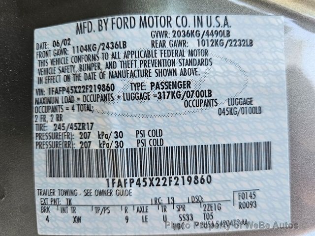 2002 Ford Mustang 2dr Convertible GT Deluxe - 23054664 - 67
