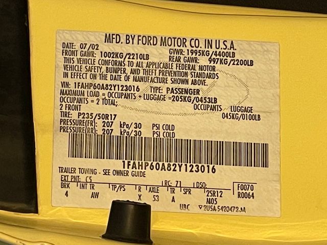 2002 Ford Thunderbird 2dr Convertible w/Hardtop Deluxe - 21686752 - 24