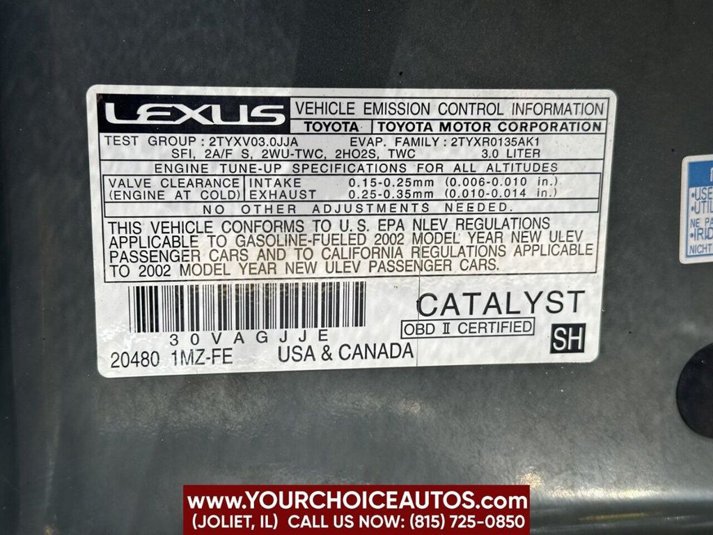 2002 Lexus ES 300 4dr Sedan - 22348912 - 17