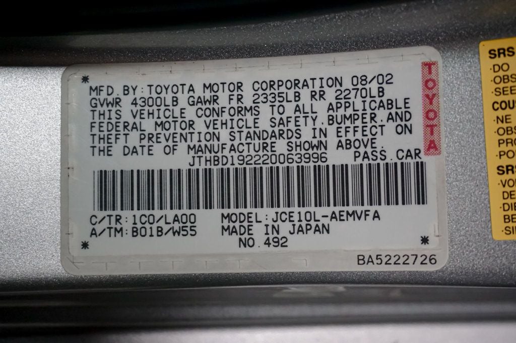 2002 Lexus IS 300 *5-Speed Manual* *2JZ 3.0L 6-Cyl* *LSD* *Millennium Silver*  - 22944261 - 16