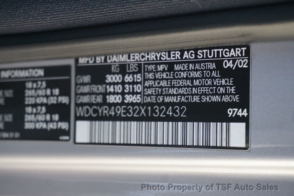 2002 Mercedes-Benz G-Class G500 4dr 4WD 5.0L - 22641764 - 34