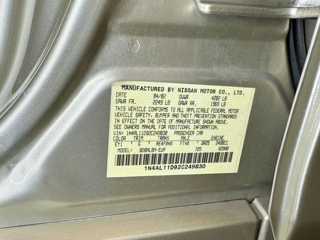 2002 Nissan Altima 4dr Sedan S Automatic - 23051681 - 38