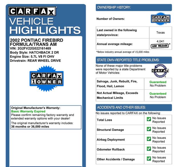 2002 Pontiac Firebird 2002 Pontiac Trans Am WS6 T-Top Coupe - 16409082 - 66