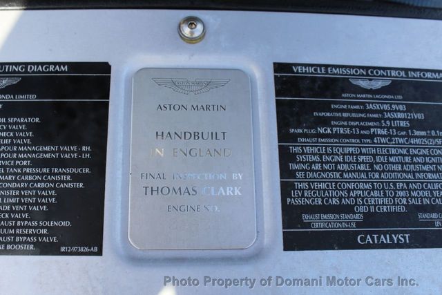 2003 Aston Martin Vanquish V12 VANQUISH, ORIGINALLY OVER $ 241K,AMAZING ASTON - 21711004 - 16