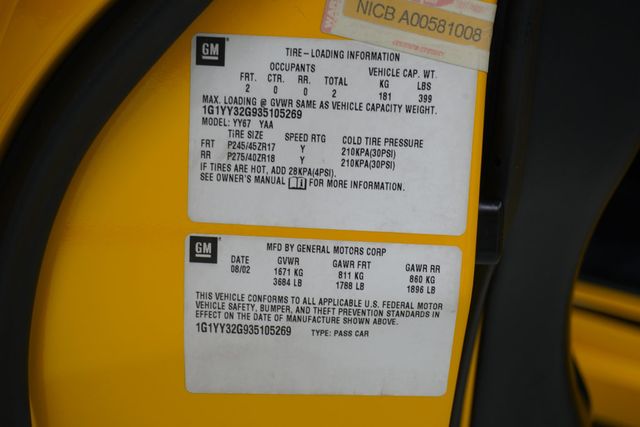 2003 Chevrolet Corvette 2dr Convertible - 22970828 - 29