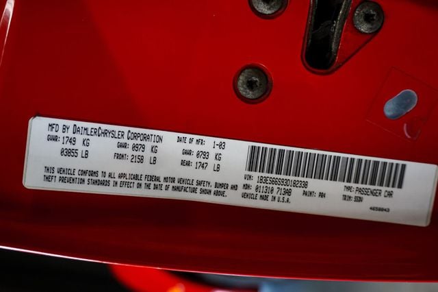 2003 Dodge Neon *Neon SRT-4* *5-Speed Manual* *Only 37k Miles* *All Original* - 22998030 - 17