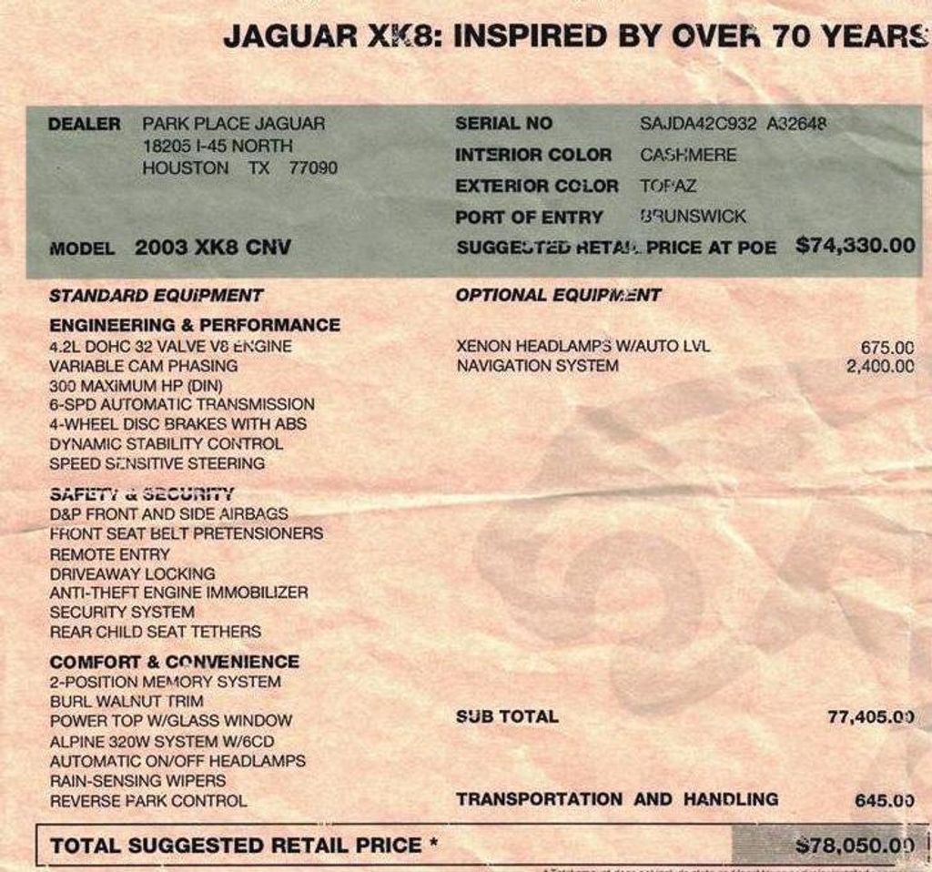 2003 Jaguar XK8 2dr Convertible XK8 - 18893995 - 19