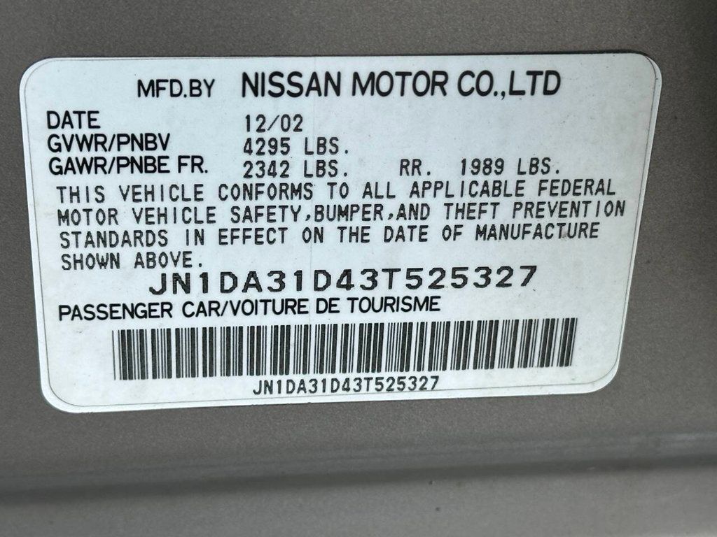 2003 Nissan Maxima 4dr Sedan SE Automatic - 22927351 - 14