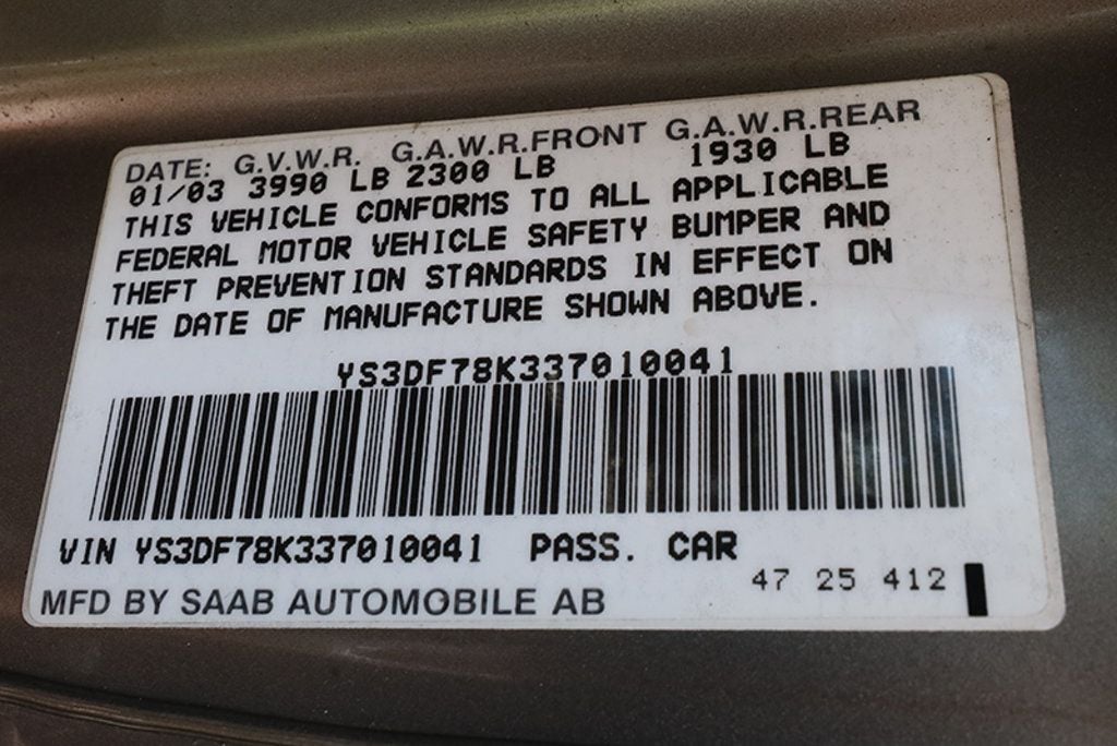 2003 Saab 9-3 2dr Convertible SE - 23024495 - 55