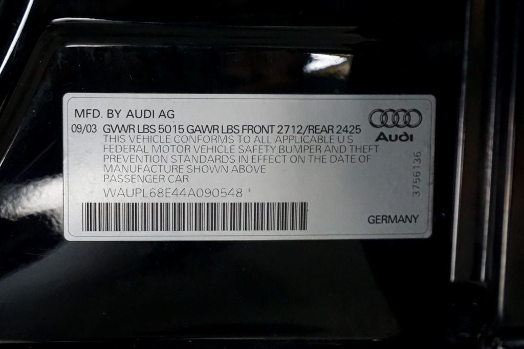 2004 Audi S4 *S4 Quattro* *4.2L V8* *6-Speed Manual* *1-Owner 79k Miles* - 23034774 - 18