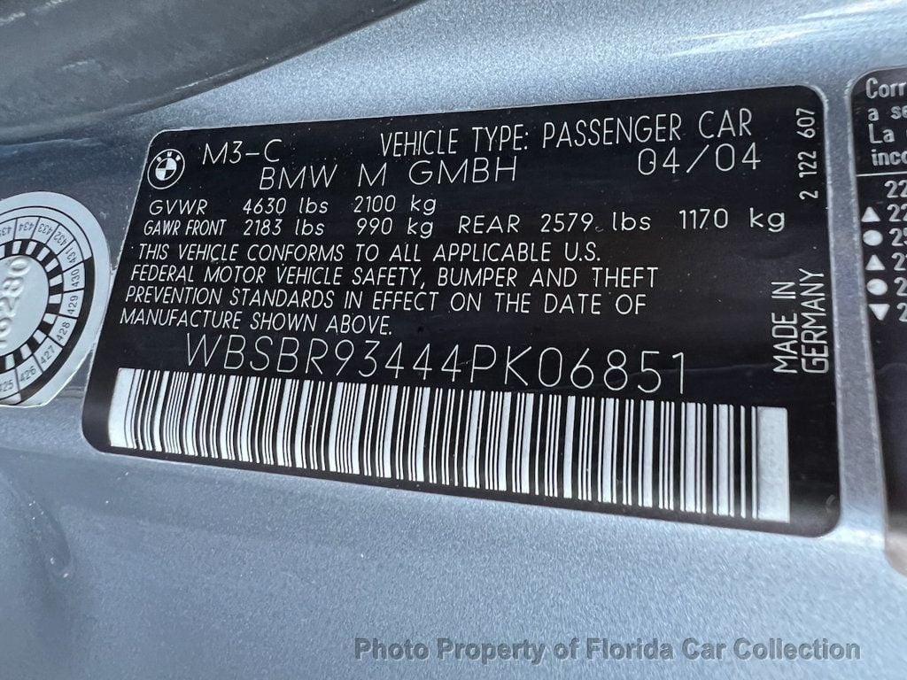 2004 BMW M3 M3 Convertible SMG E46 - 22884351 - 81