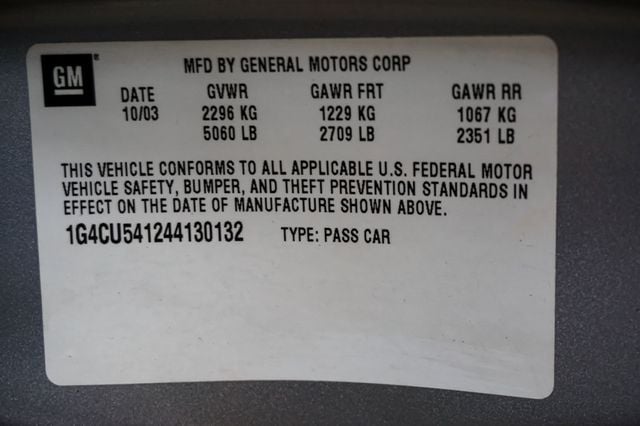 2004 Buick Park Avenue *Park Avenue Ultra* *3800 V6 Supercharged* - 23017169 - 17