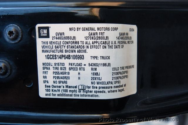 2004 Chevrolet SSR Reg Cab 116.0" WB LS - 22986256 - 62