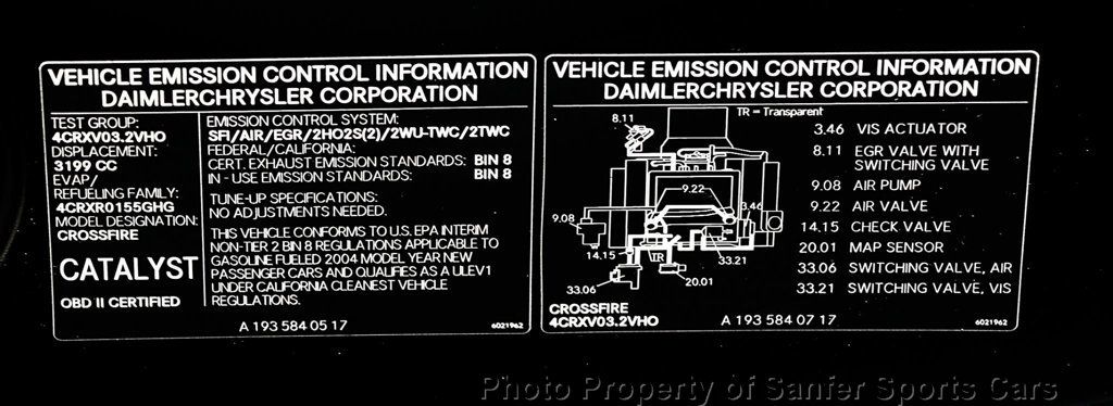 2004 Chrysler Crossfire 2dr Coupe - 23026297 - 31