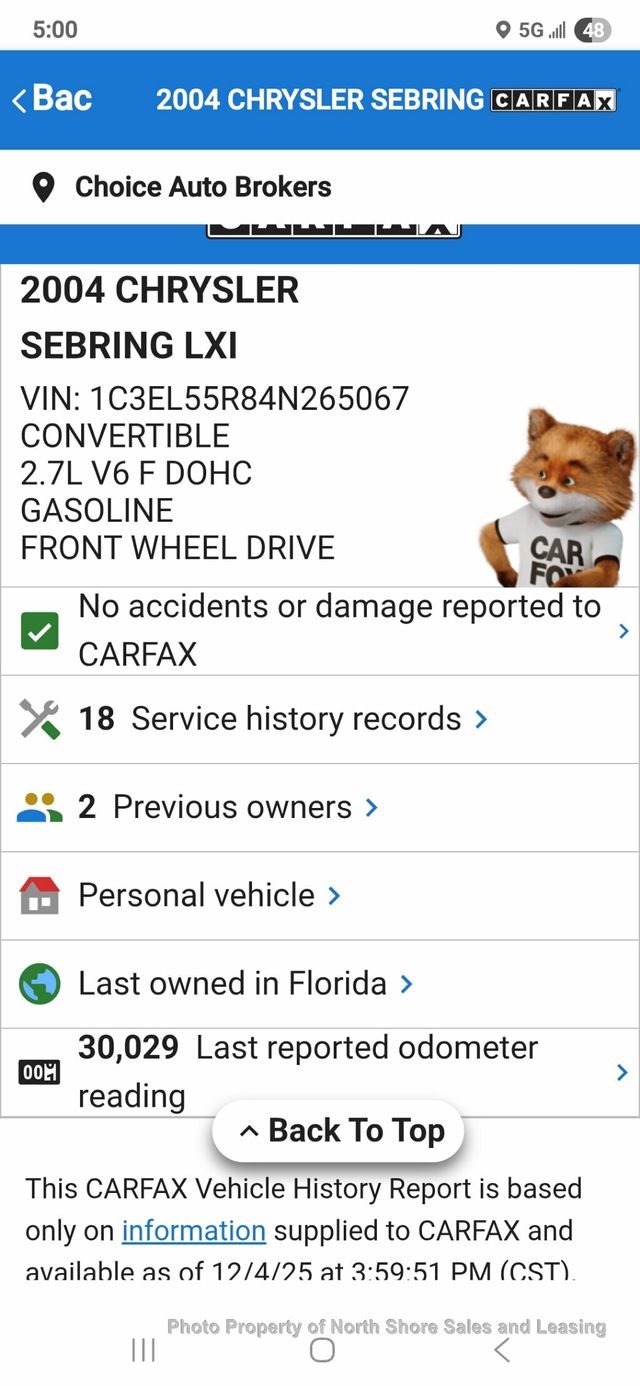 2004 Chrysler Sebring 2004.5 2dr Convertible Touring - 22954533 - 78