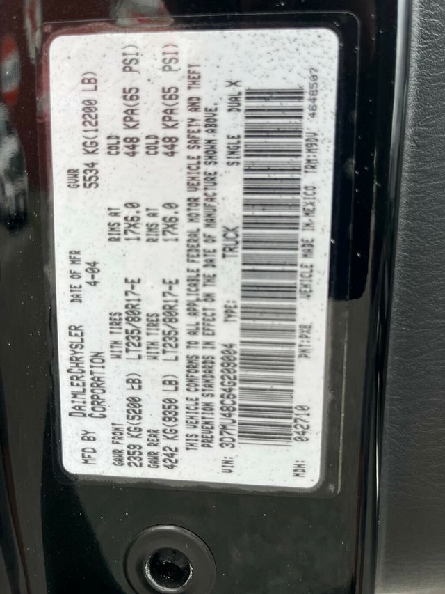 2004 Dodge Ram 3500 Pre Emission Cummins Diesel Quad Cab Dooley 6-speed Manual  - 23020241 - 53