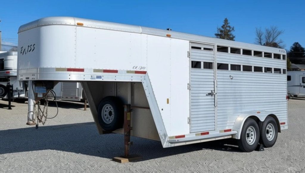 2004 Exiss 3 Horse Slant Open Air Goose Neck  - 22952692 - 1