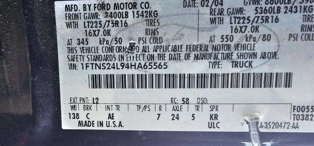 2004 Ford E-Series E 250 3dr Extended Cargo Van - 22972961 - 8