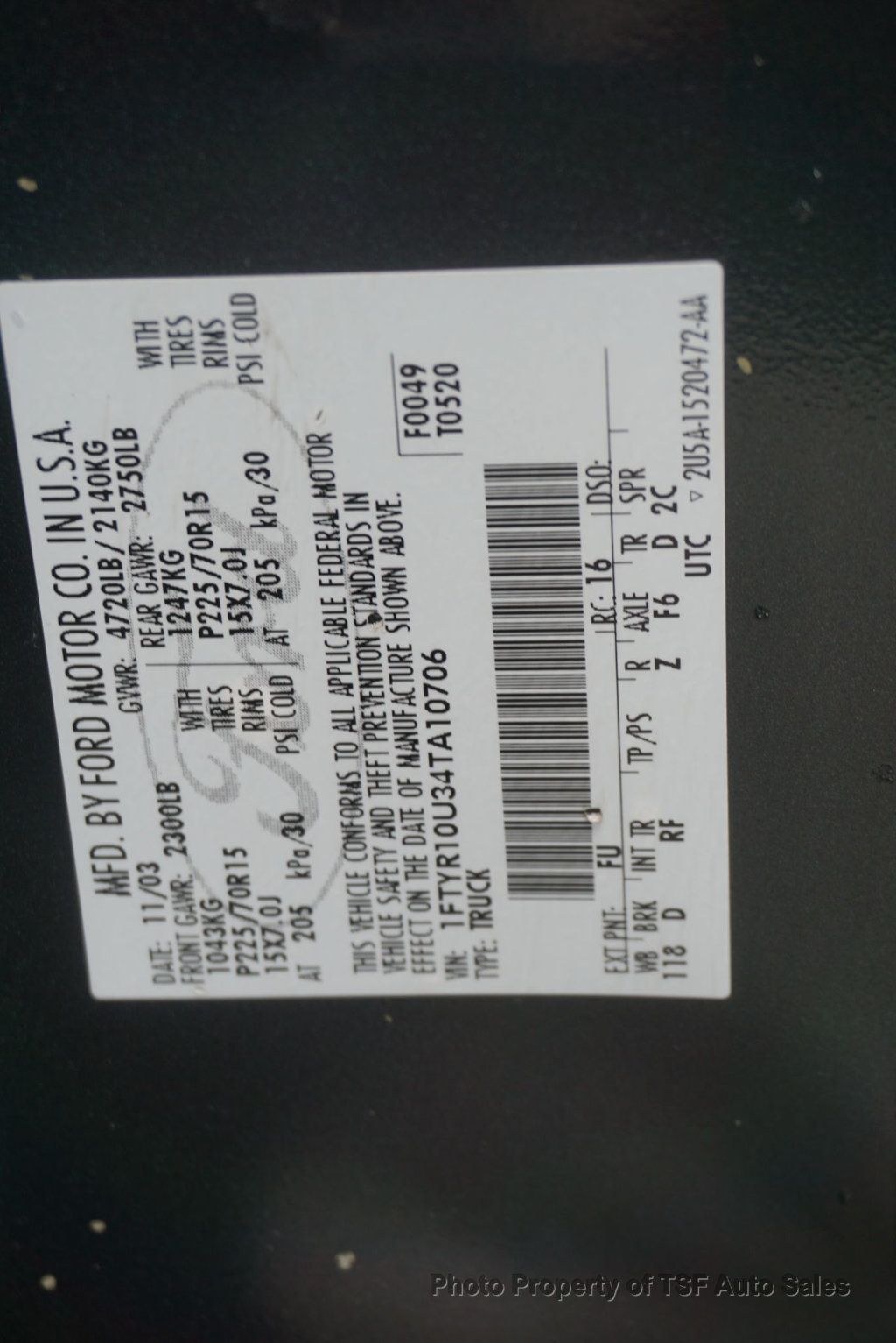 2004 Ford Ranger Reg Cab 3.0L XLT - 23065386 - 21