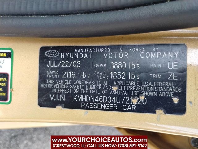 2004 Hyundai Elantra GLS 4dr Sedan - 22898189 - 35