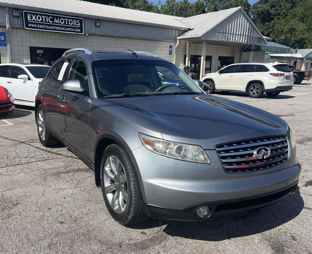 2004 INFINITI FX45 CLEAN CARFAX, V8 ENGINE, BACKUP CAM, SUNROOF, LEATHER, HTD SEATS - 22521418 - 1