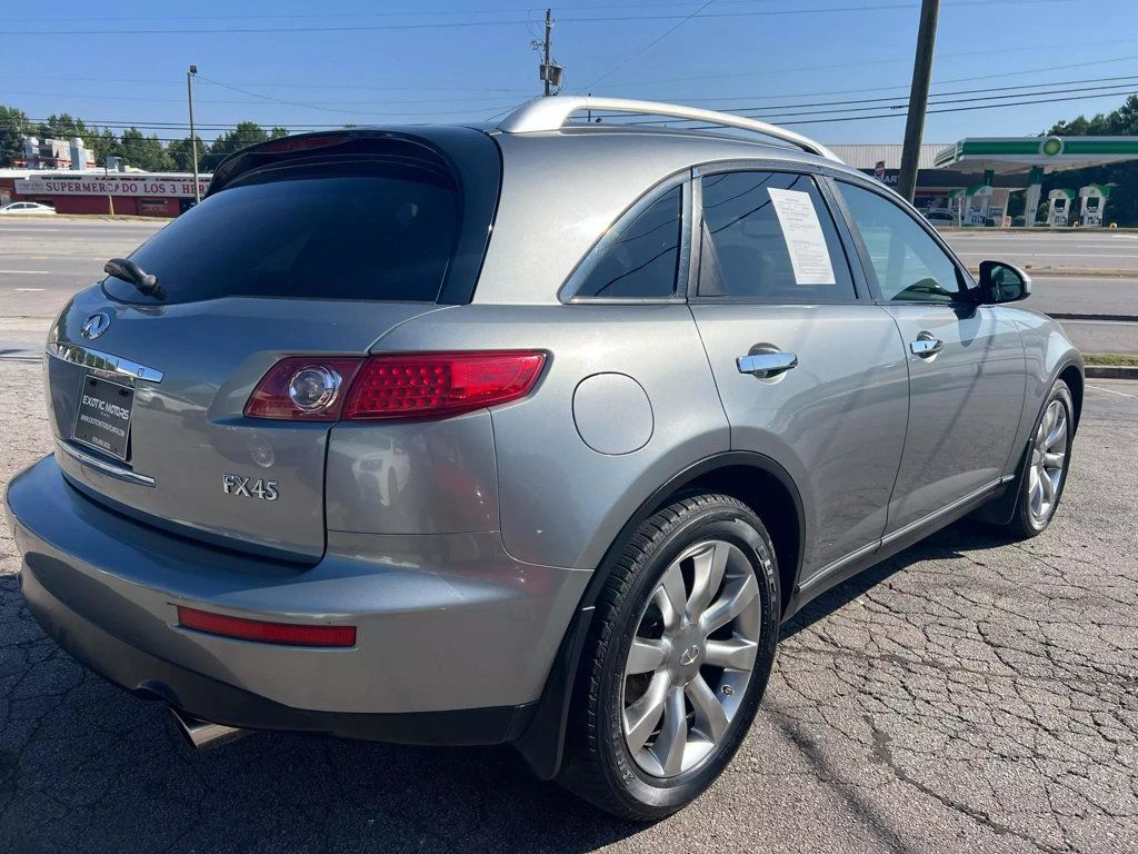 2004 INFINITI FX45 CLEAN CARFAX, V8 ENGINE, BACKUP CAM, SUNROOF, LEATHER, HTD SEATS - 22521418 - 6