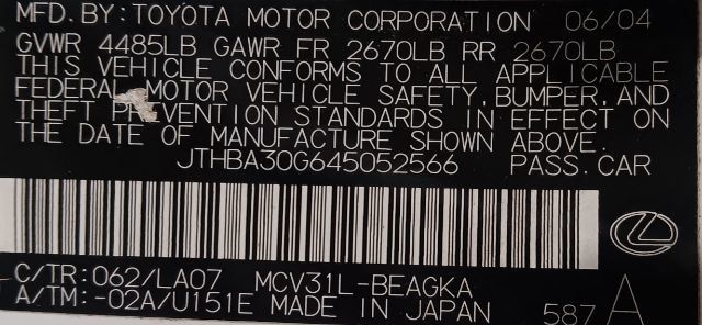 2004 Lexus ES 330 4dr Sedan - 22977829 - 4