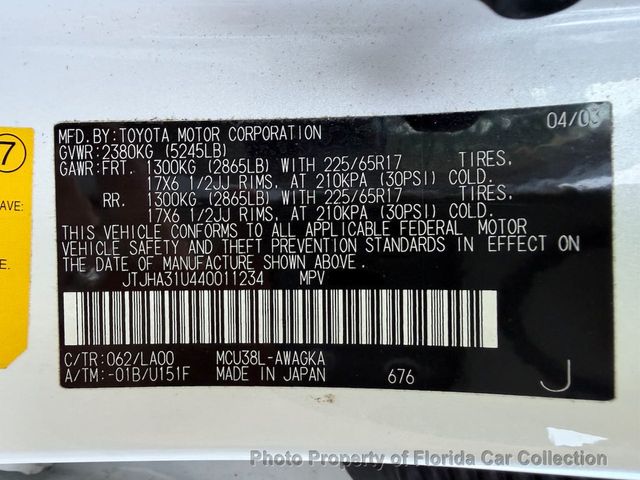 2004 Lexus RX 330 AWD SUV Premium - 22973776 - 22