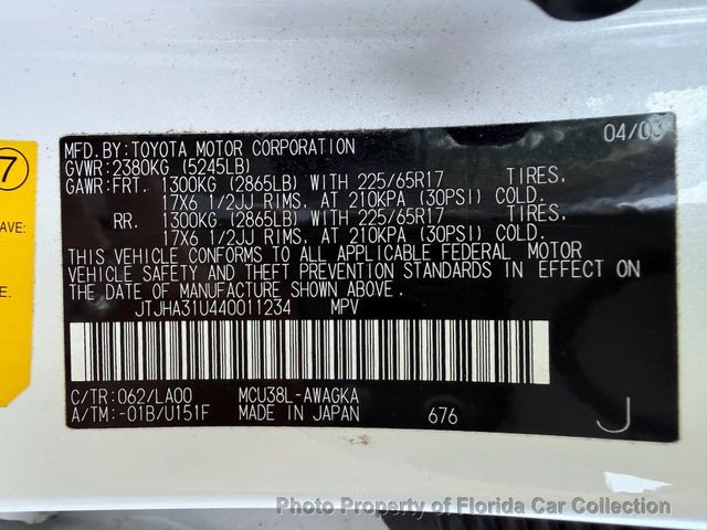 2004 Lexus RX 330 AWD SUV Premium - 22973776 - 87