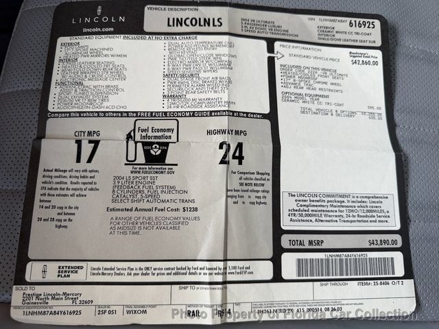 2004 Lincoln LS V8 Sedan Ultimate Package - 23065188 - 93