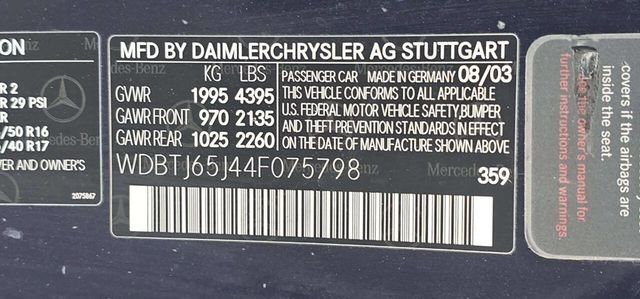 2004 Mercedes-Benz CLK CLK320 2dr Coupe 3.2L - 23001192 - 9