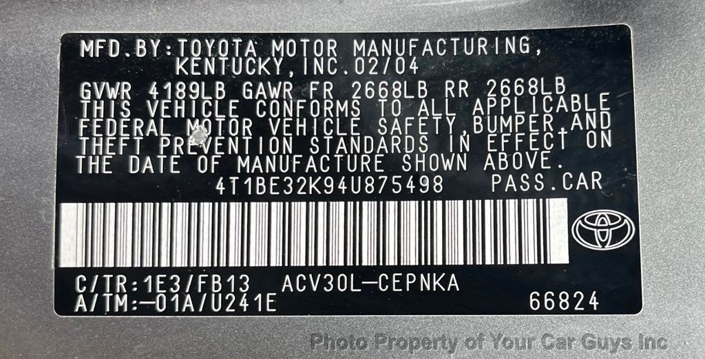 2004 Toyota Camry  - 23055407 - 19