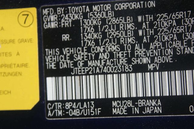 2004 Toyota Highlander Base AWD 4dr SUV V6 w/3rd Row - 22995218 - 12