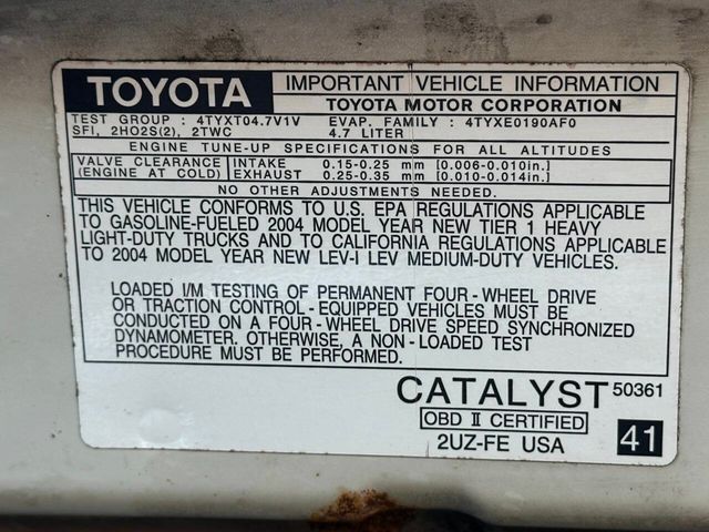 2004 Toyota Land Cruiser 4dr 4WD - 22925065 - 34