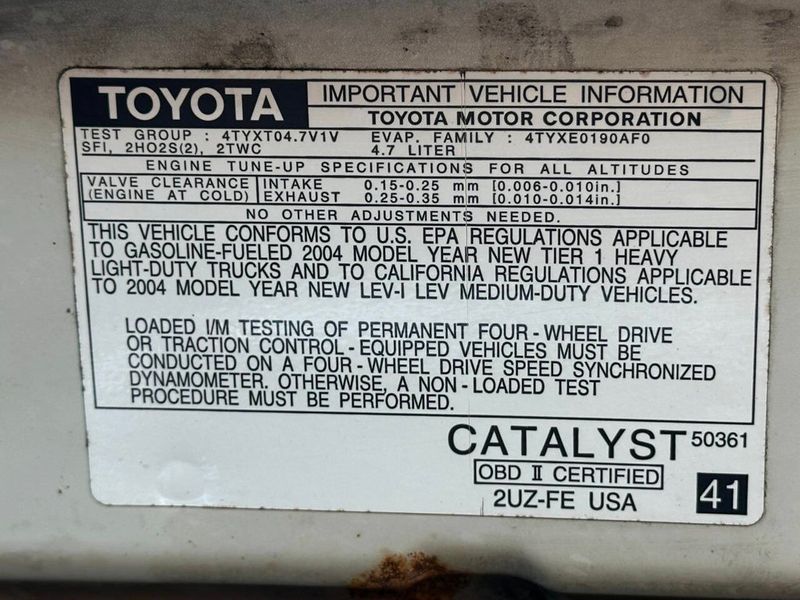 2004 Toyota Land Cruiser 4dr 4WD - 22925065 - 34