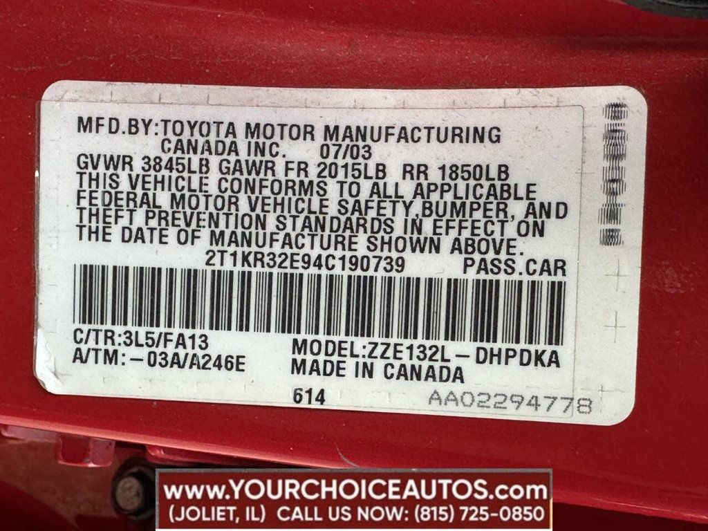 2004 Toyota Matrix Base Fwd 4dr Wagon - 22861308 - 14