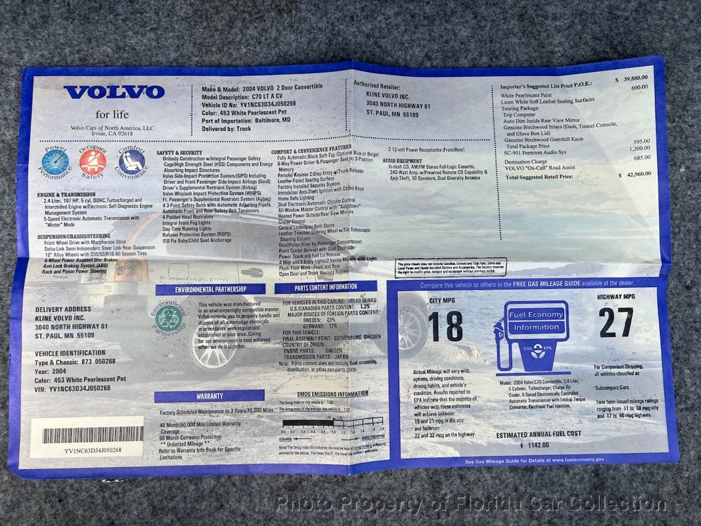 2004 Volvo C70 Convertible Touring 2.4L Turbo - 22910805 - 84