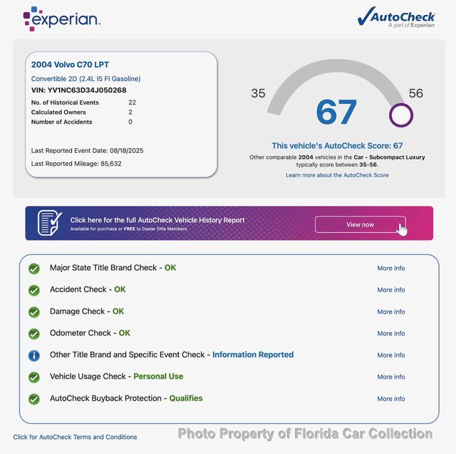 2004 Volvo C70 Convertible Touring LPT 2.4L Turbo - 22910805 - 82