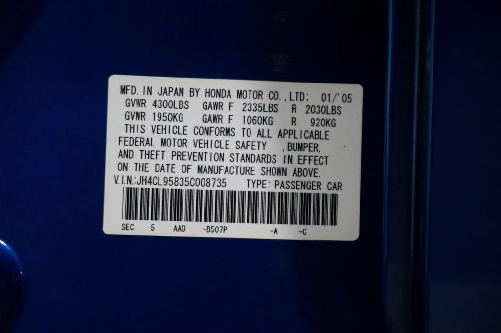 2005 Acura TSX *6-Speed Manual* *Arctic Blue w/ Black Leather*  - 22993638 - 17