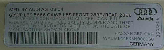 2005 Audi A8 L 4dr Sedan 4.2L quattro LWB Automatic - 22558033 - 42