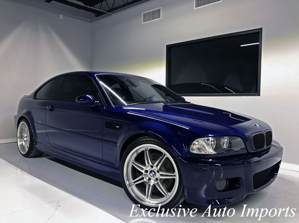 05 Used Bmw M3 E46 M3 Zcp Coupe Competition Package Interlagos Blue At Exclusive Auto Imports Serving Pompano Beach Fl Iid