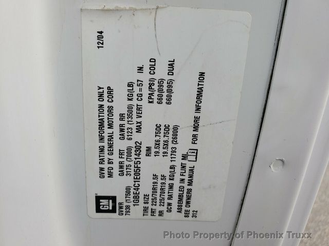 2005 Chevrolet C4500 C4C042 2dr 2wd Regular Cab Chassis - 21721930 - 19