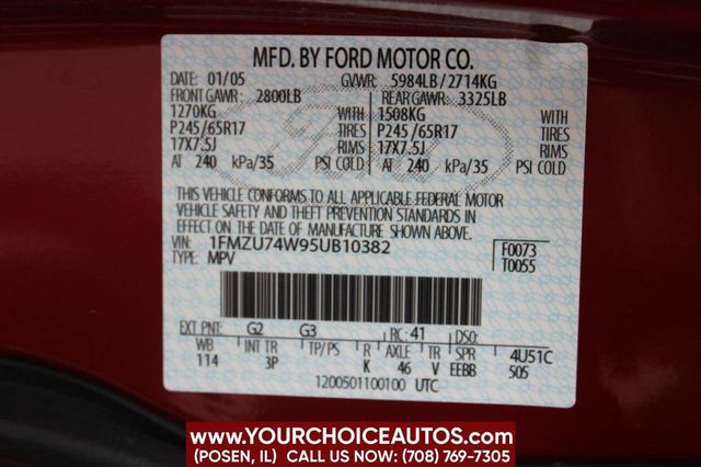 2005 Ford Explorer 4dr 114" WB 4.6L Eddie Bauer 4WD - 22547025 - 26