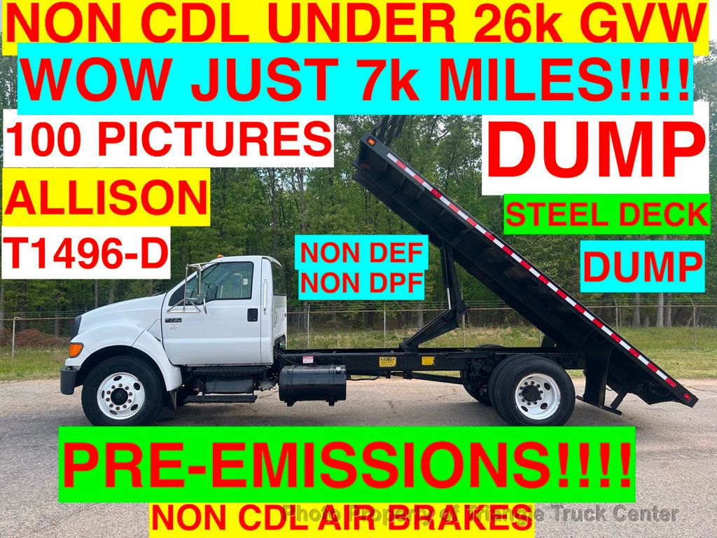 2005 Ford F650/F750 DUMP BODY JUST 7k MILES! PRE EMISSION! NON CDL AIR BRAKES! 100 PICTURES! - 22294098 - 0